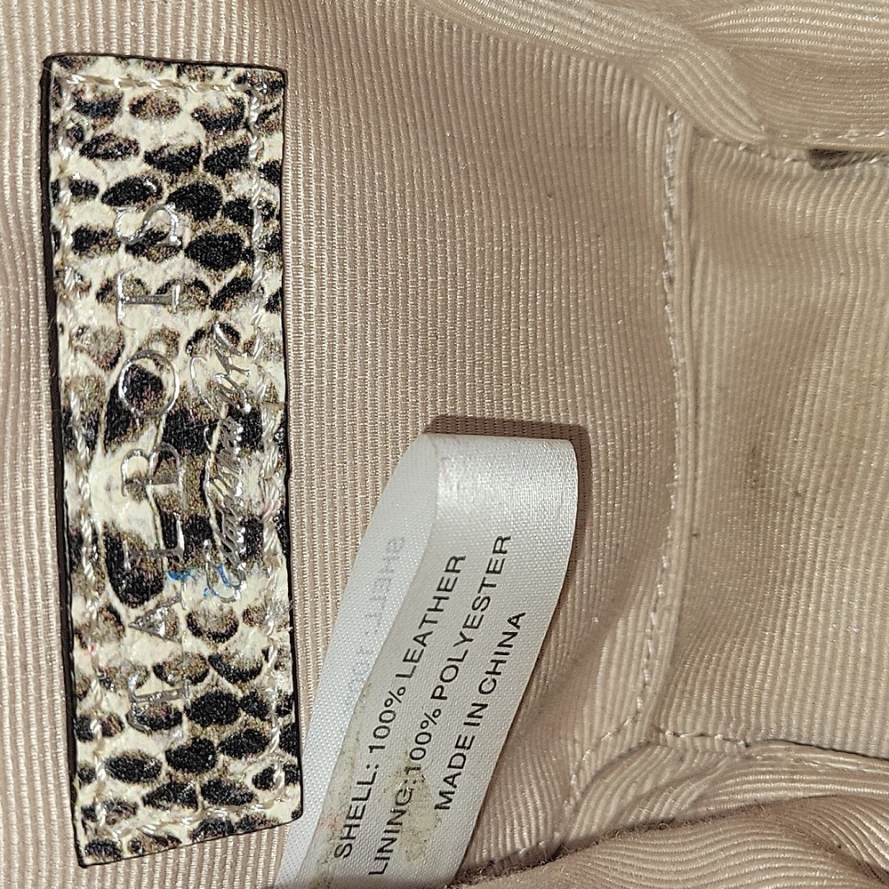 Talbots Python Leather Box Frame Kisslock Crossbo… - image 12